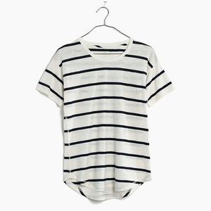 Madewell Whisper Cotton Crew Neck Tee in Creston Stripe